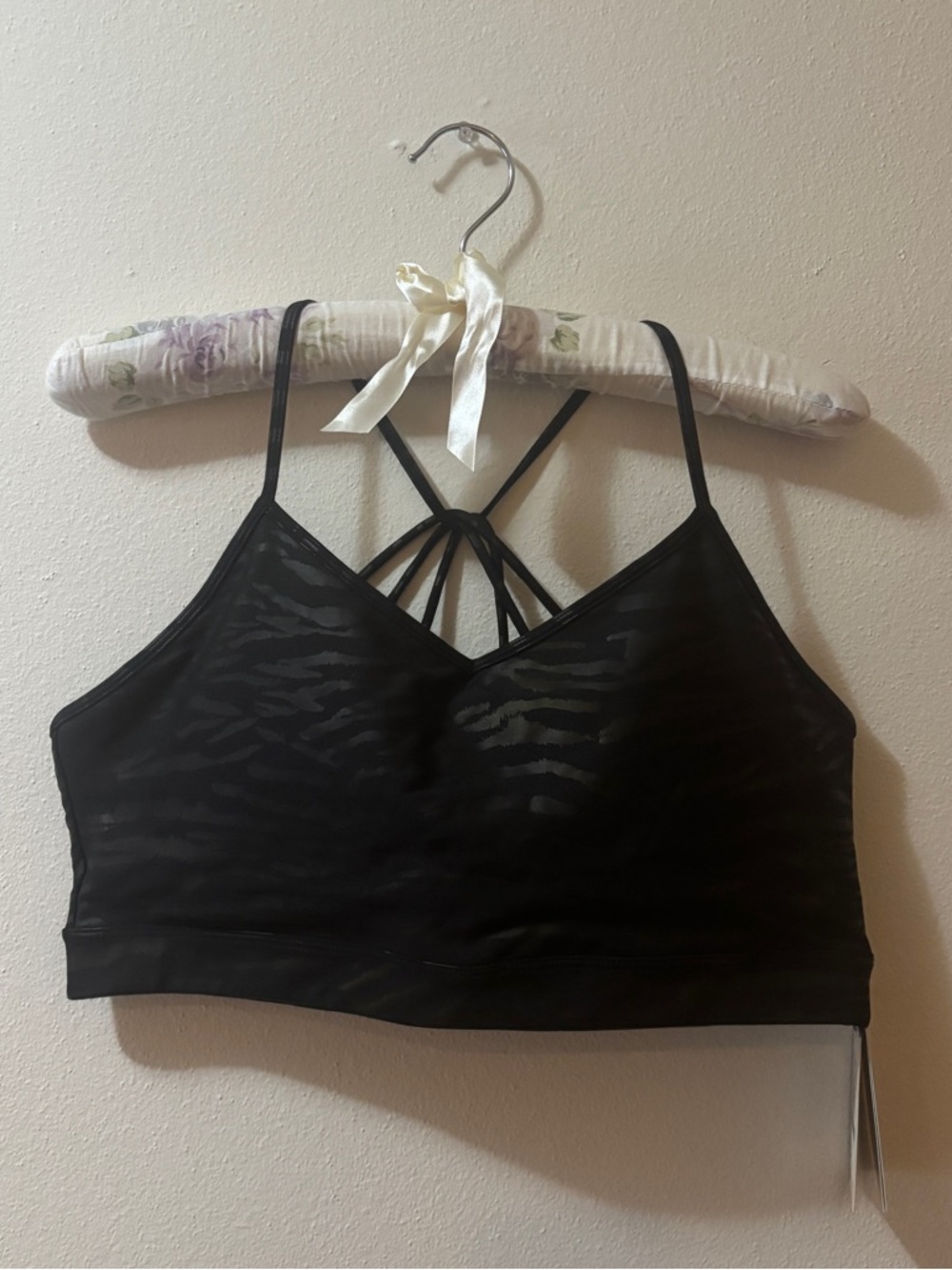 DKNY Sport Strappy Black Sports Bra-NWT